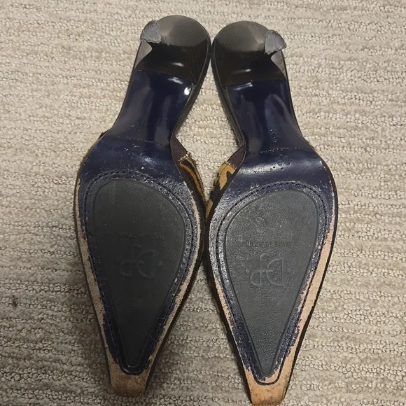 Donald J Pliner Zebra Pony Hair Heeled Mules - Picture 10 of 10